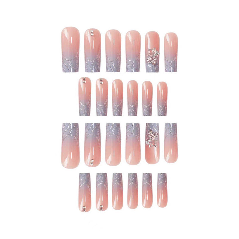 Glamorous 3D Star Pattern Press-On Nails Acalora