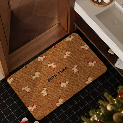 Playful Animal-Themed Bath Mat