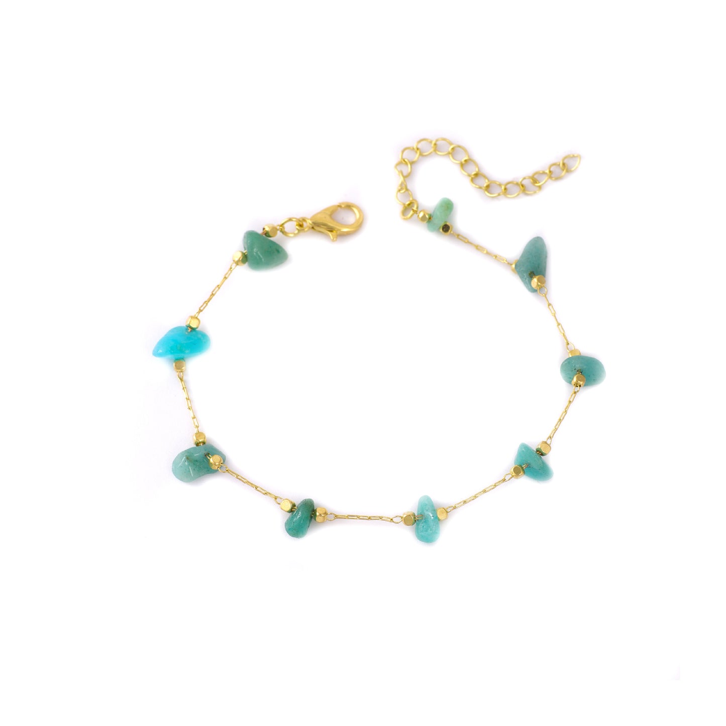 Rose Quartz Charm Anklet Acalora