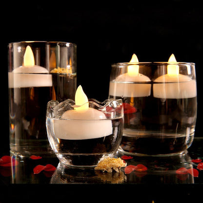 Floating LED Tealight Candle Set for Glass Vase Centerpieces Waterproof Flameless Ambience Acalora