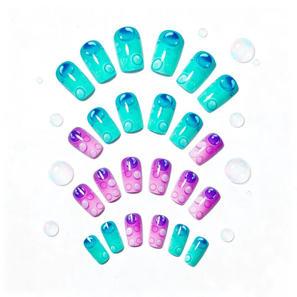 Artistic Bubble-Effect Nail Art Acalora