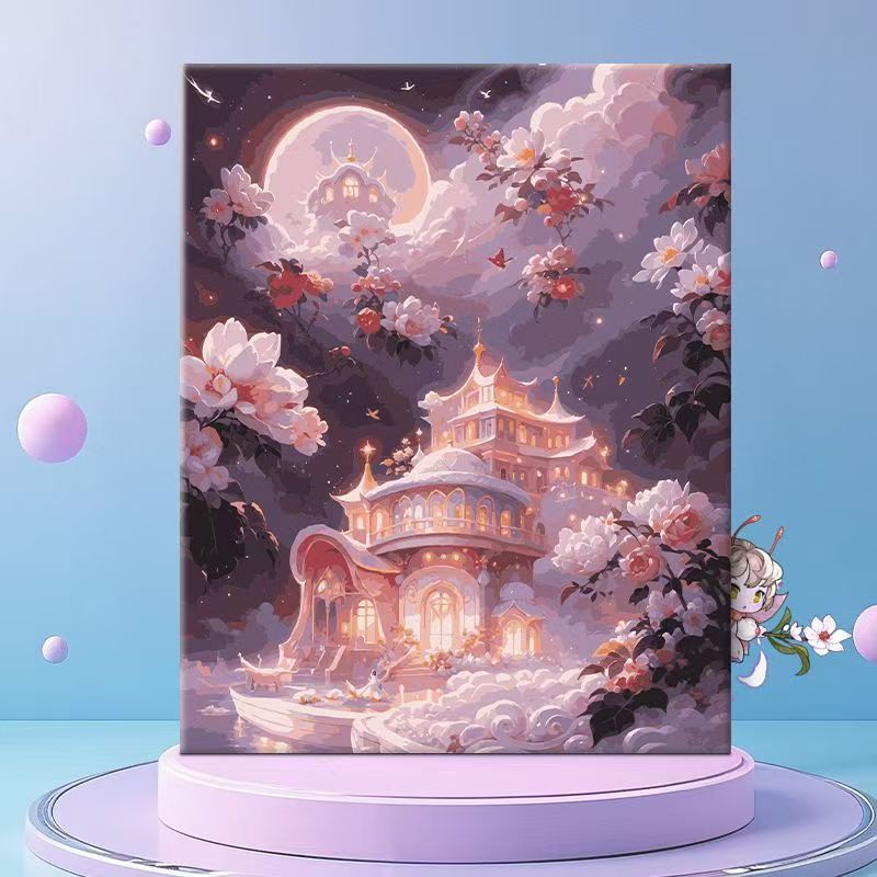 Whimsical Floral Fantasy Canvas Wall Art