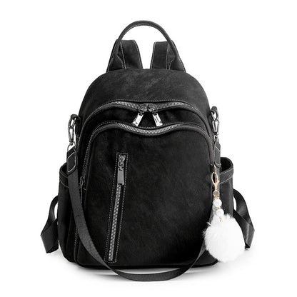 Stylish Multi-Pocket Faux Leather Backpack Acalora