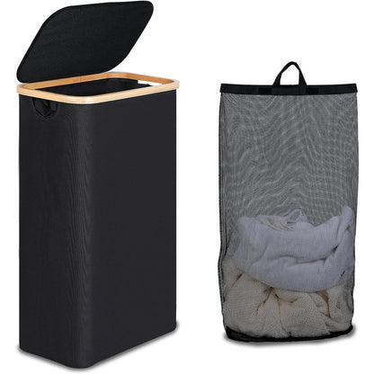 High-quality laundry basket with removable and washable inner bag Acalora