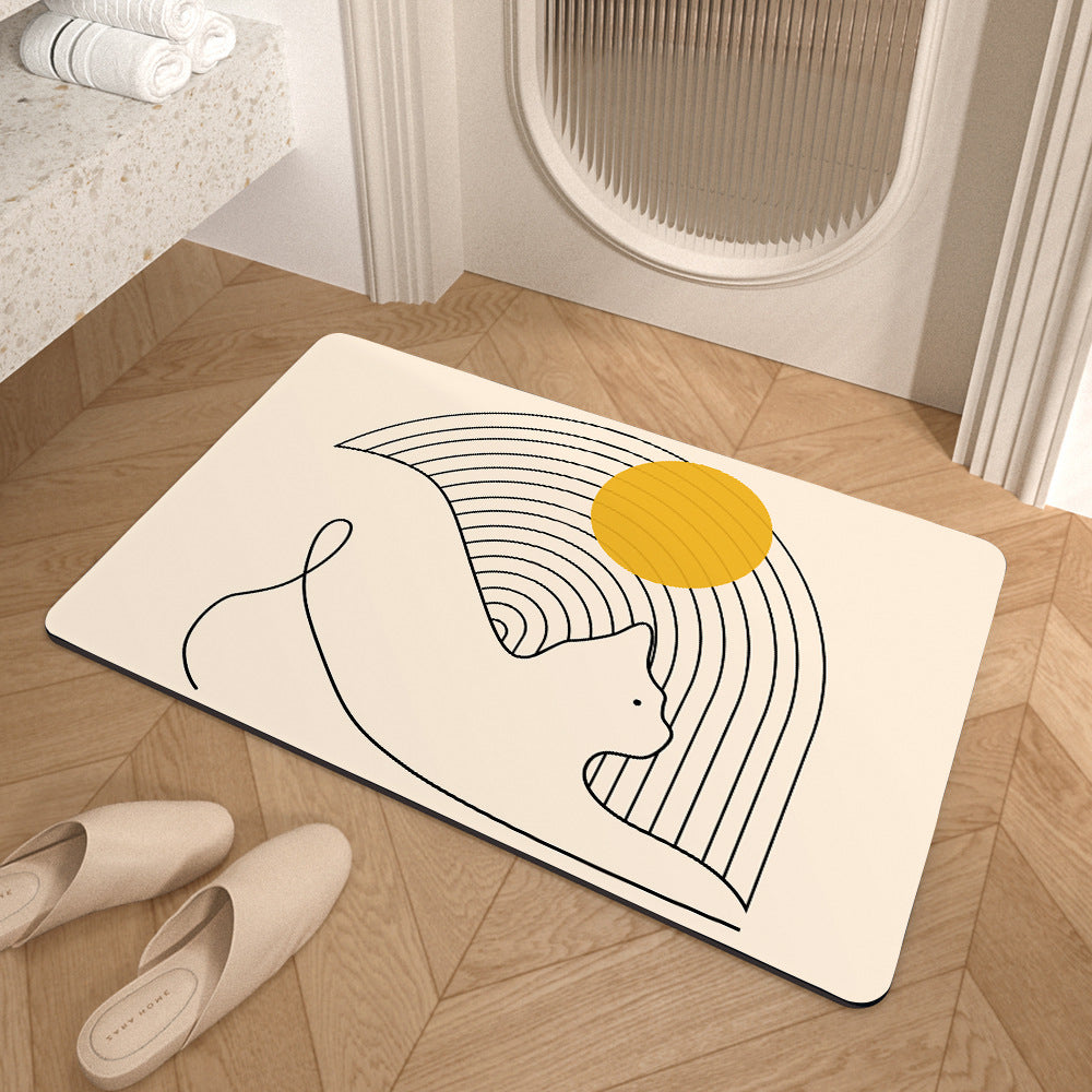 Geometric Patterned Anti-Fatigue Bath Mat Acalora