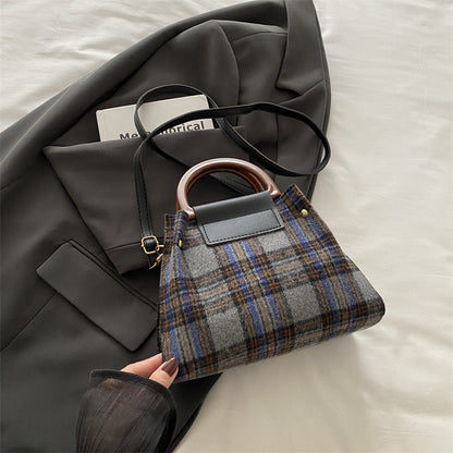 Plaid Structured Mini Handbag Acalora