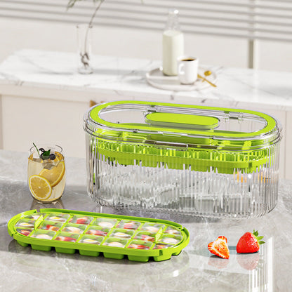 Ladies stackable ice cube tray with practical scoop and airtight lid Kalsten