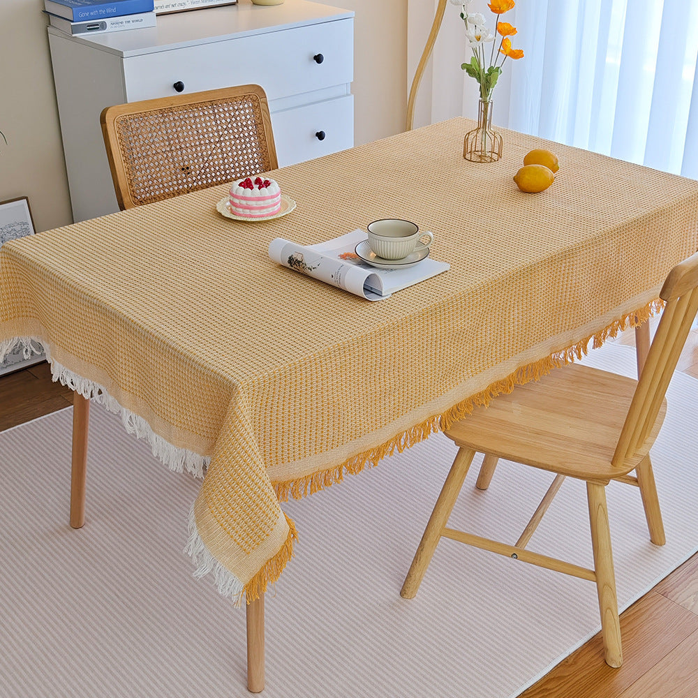 Decorative Fringed Tablecloth