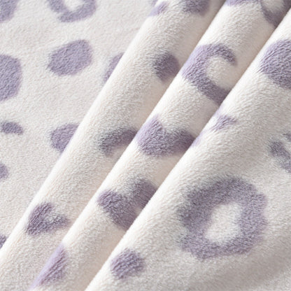 Luxury Leopard-Print Fleece Throw Blanket