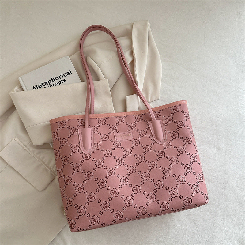 Floral Embossed Tote Bag Acalora