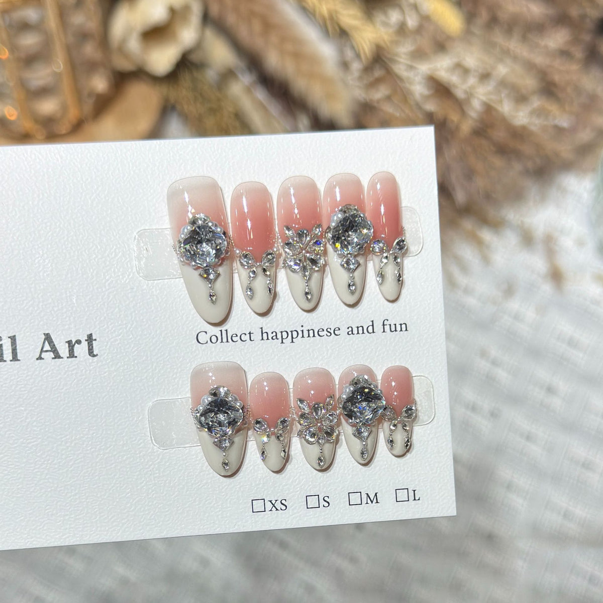Glamorous Crystal-Embellished Stiletto Press-On Nails Acalora