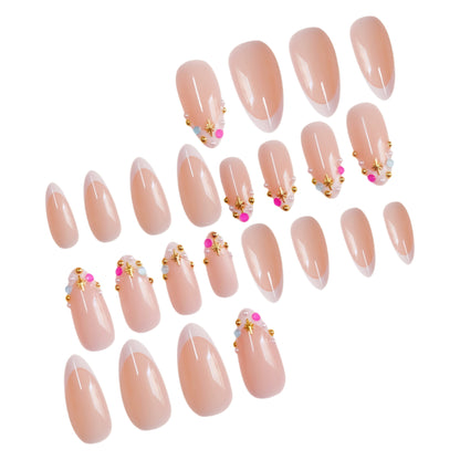 Elegant Gem-Embellished Press-On Nails Acalora