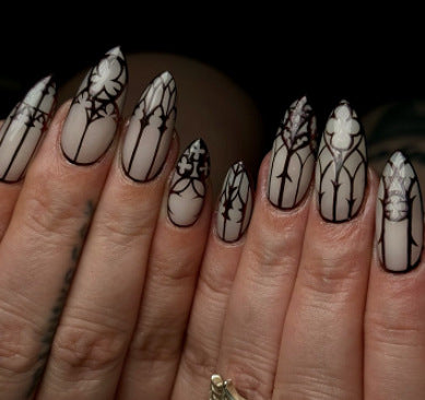 Artistic Stiletto Press-On Nail Art Acalora