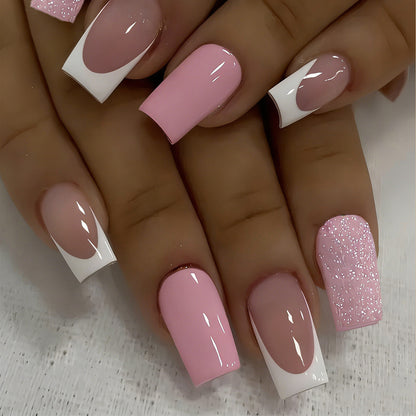 Elegant Long Square Press-On Nail Set Acalora