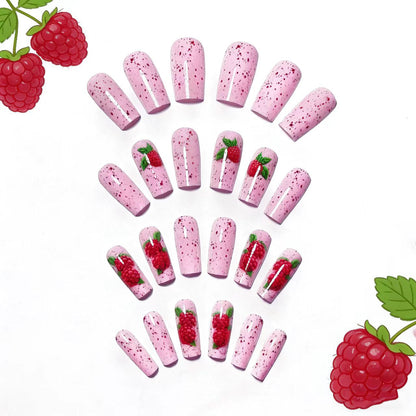 3D Raspberry Nail Art Acalora