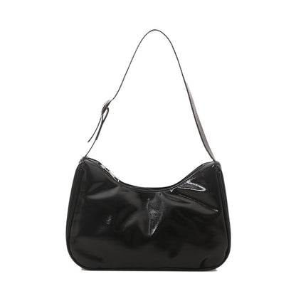 Vintage-Inspired Soft Patent Leather Handbag Acalora