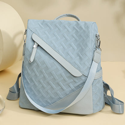 Elegant Textured Leather Backpack Acalora