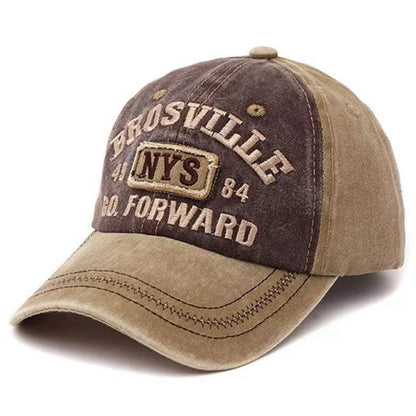 Men's Distressed Vintage-Inspired Baseball Cap Bowlift