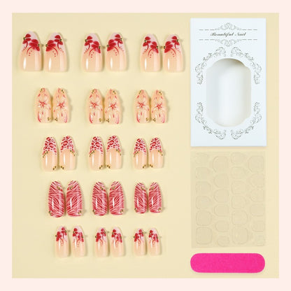 Floral Design Press-On Nail Set Acalora 1788495338