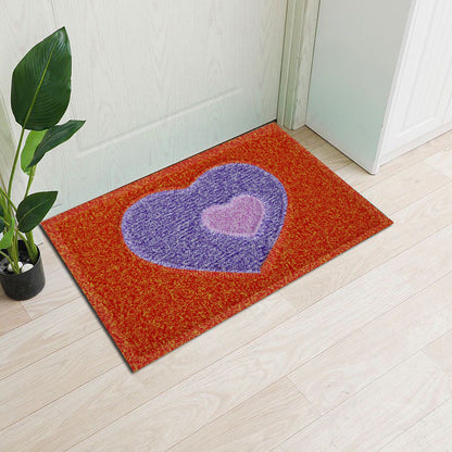 Decorative Heart-Themed Door Mat