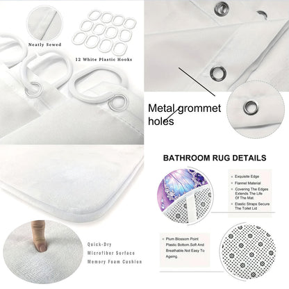 Bunny-Themed Digital Bathroom Decor Set