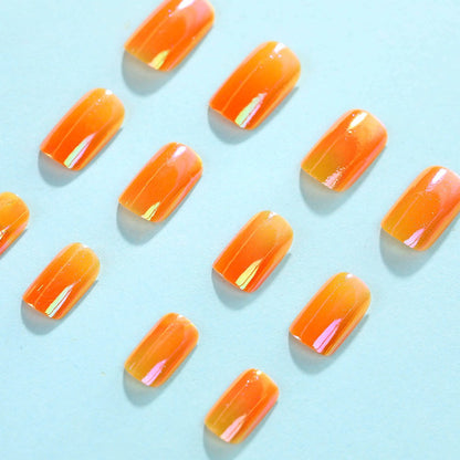 Gradient Color Artificial Nails Acalora