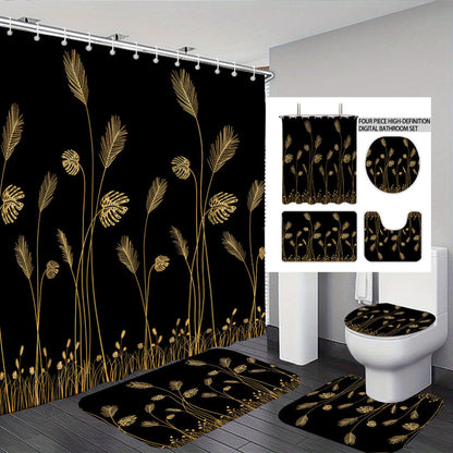 Digital Botanical Bathroom Décor Set
