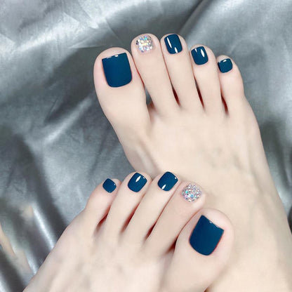 Decorative Crystal-Embellished Press-On Nails Acalora