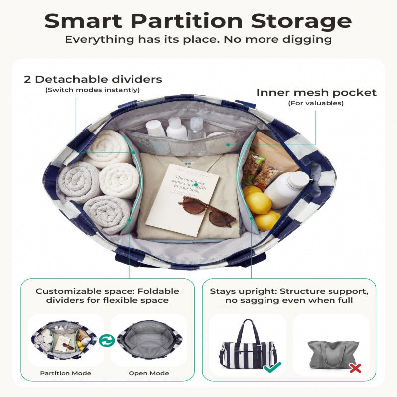 Spacious Multi-Compartment Utility Tote Acalora