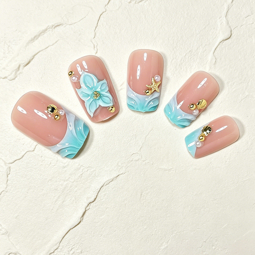 Artistic Floral Acrylic Nail Art Tips Acalora
