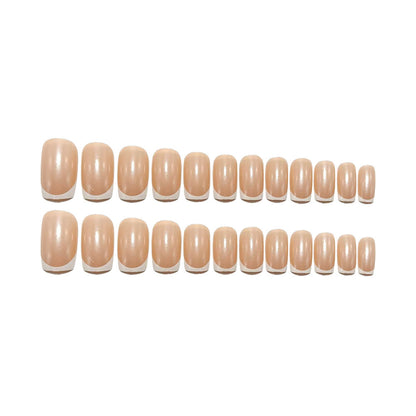 Artificial nails with elegant French tip design Acalora