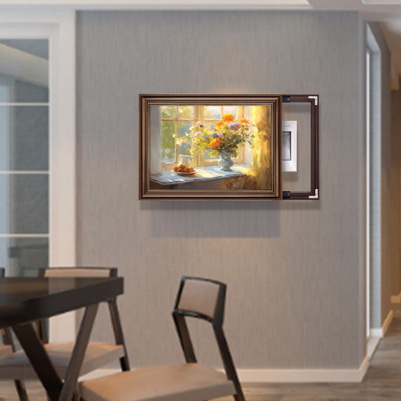 Framed Garden Scene Artwork