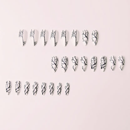 Artistic Branch Pattern Nail Art Acalora