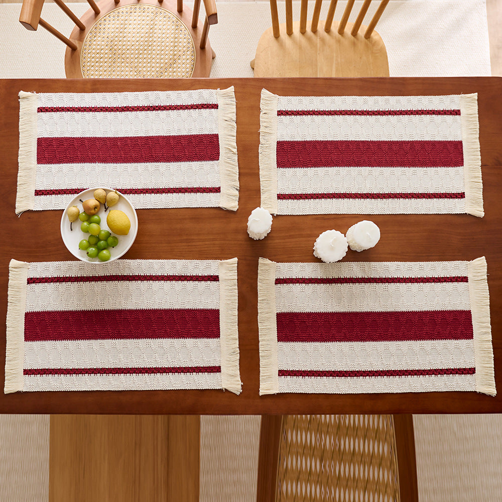 Chic Fringed Table Placemats