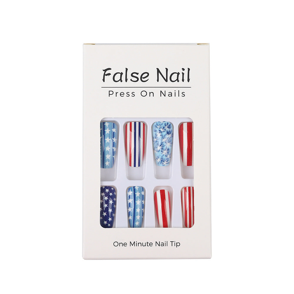 Artificial nails with patriotic designs Acalora