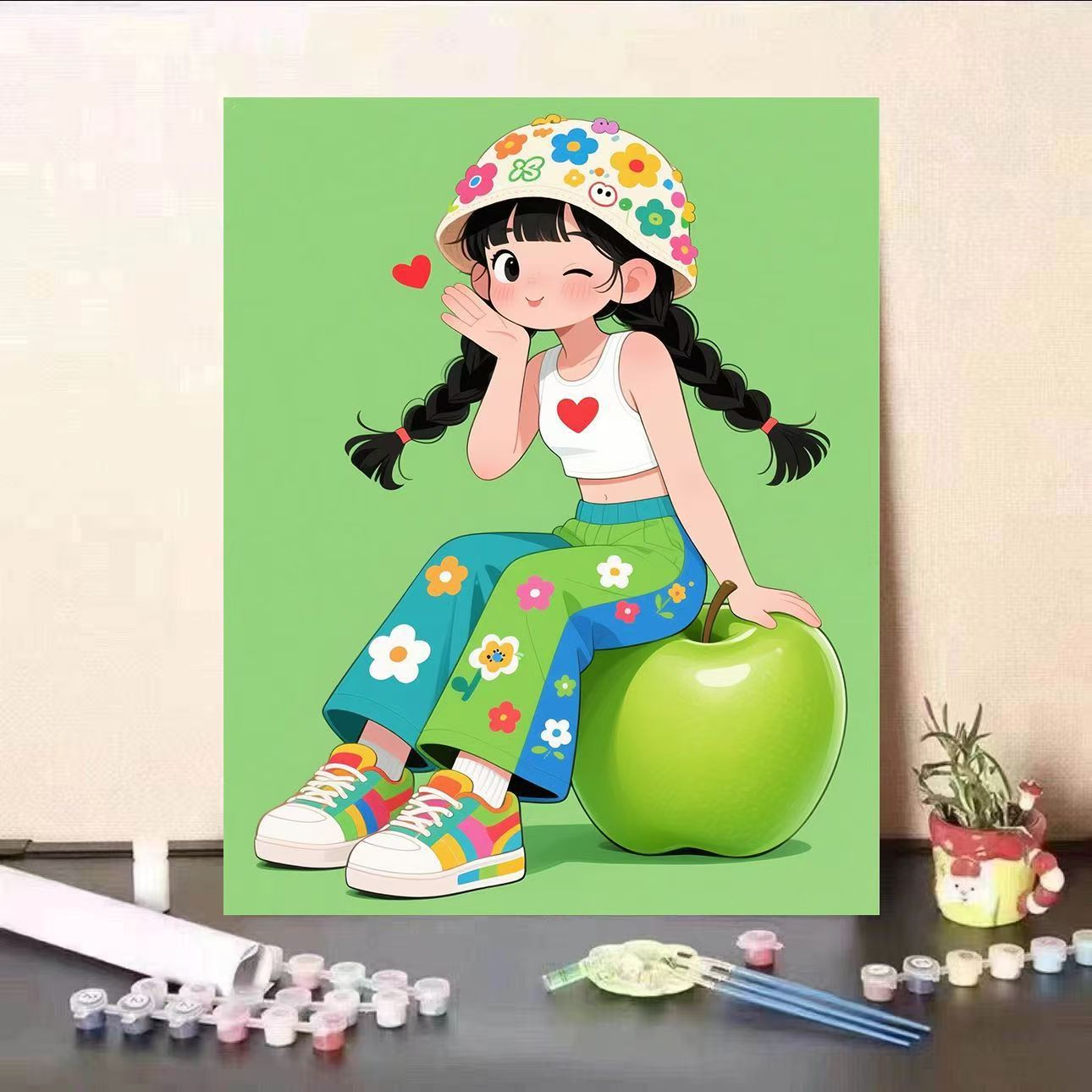 Playful Character Canvas Art Print