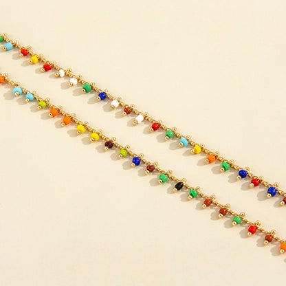 Colorful Beaded Anklet Acalora