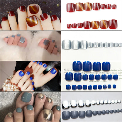Premium Decorative Press-On Toenail Set Acalora 178815*10mm0074