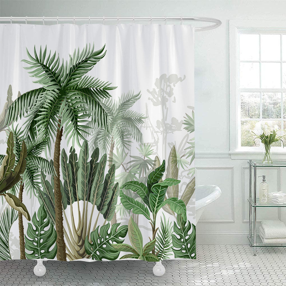 Tropical Botanical Shower Curtain
