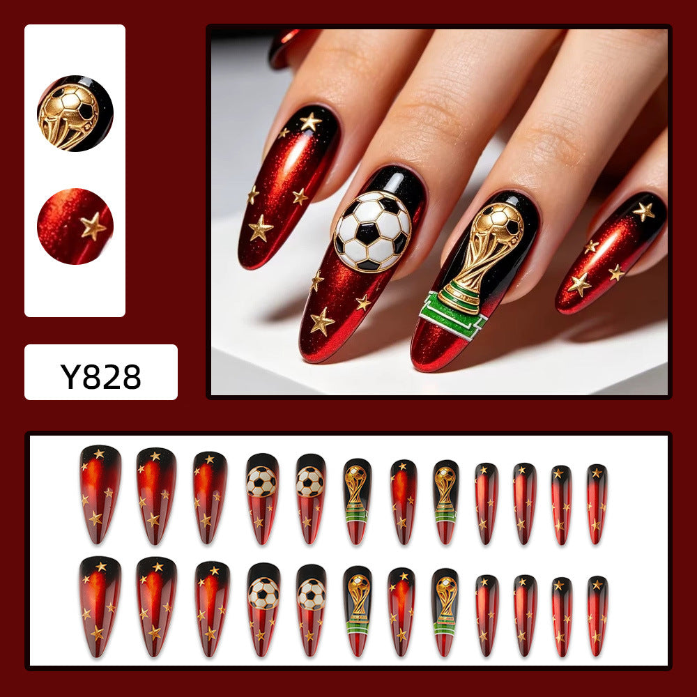 Artifical nails in football World Cup design Acalora