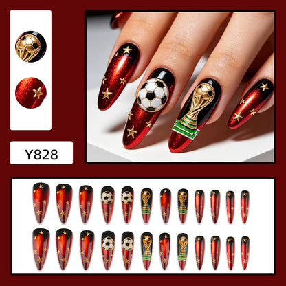 Artifical nails in football World Cup design Acalora