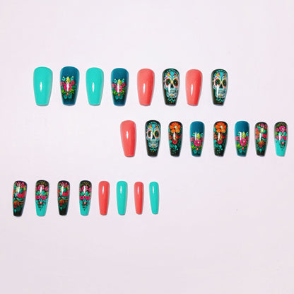 Artistic Day of the Dead Nail Art Acalora