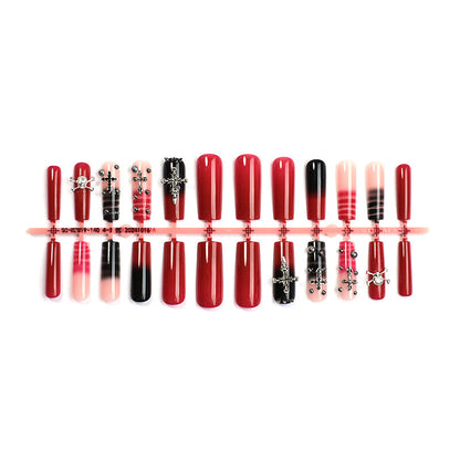 Gothic-Themed Press-On Nail Set Acalora