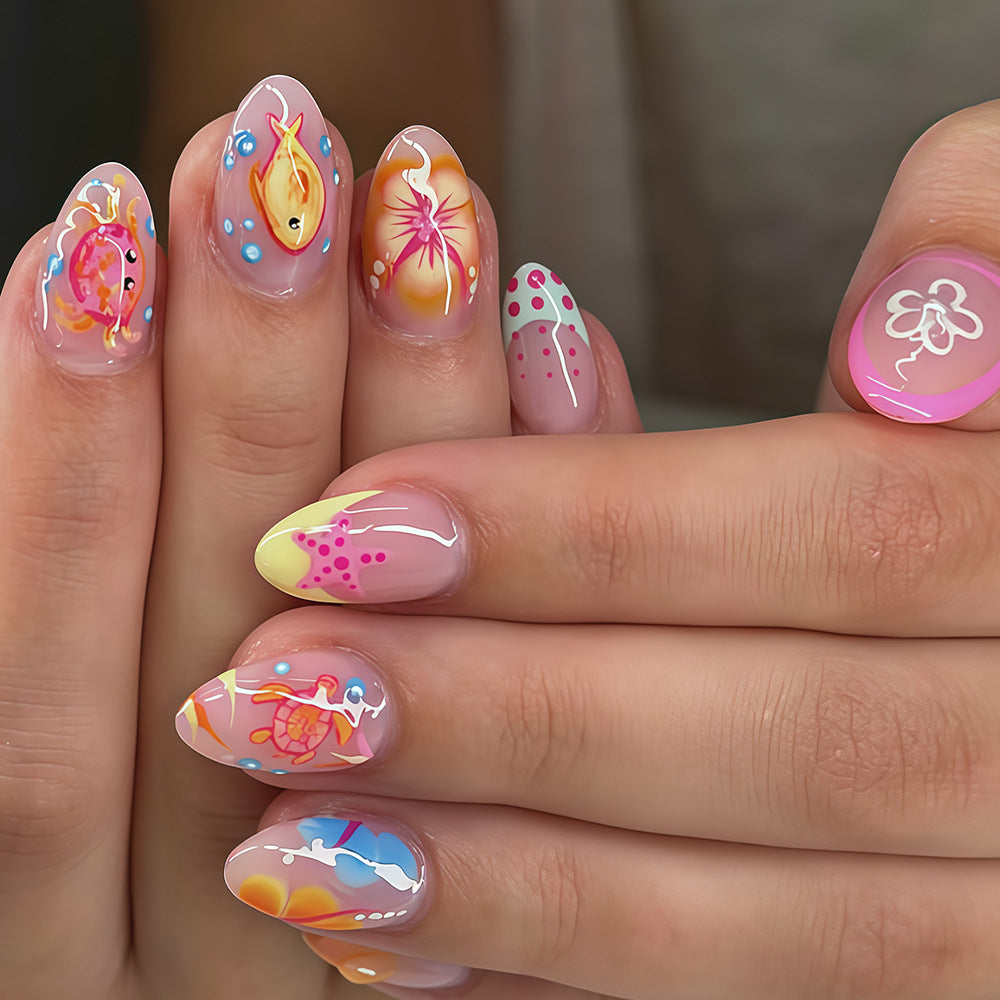 Whimsical Ocean Animal Nail Art Set Acalora