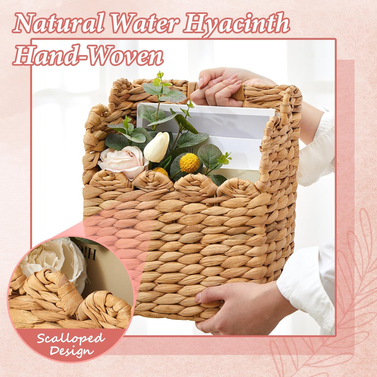 Handwoven storage basket Acalora
