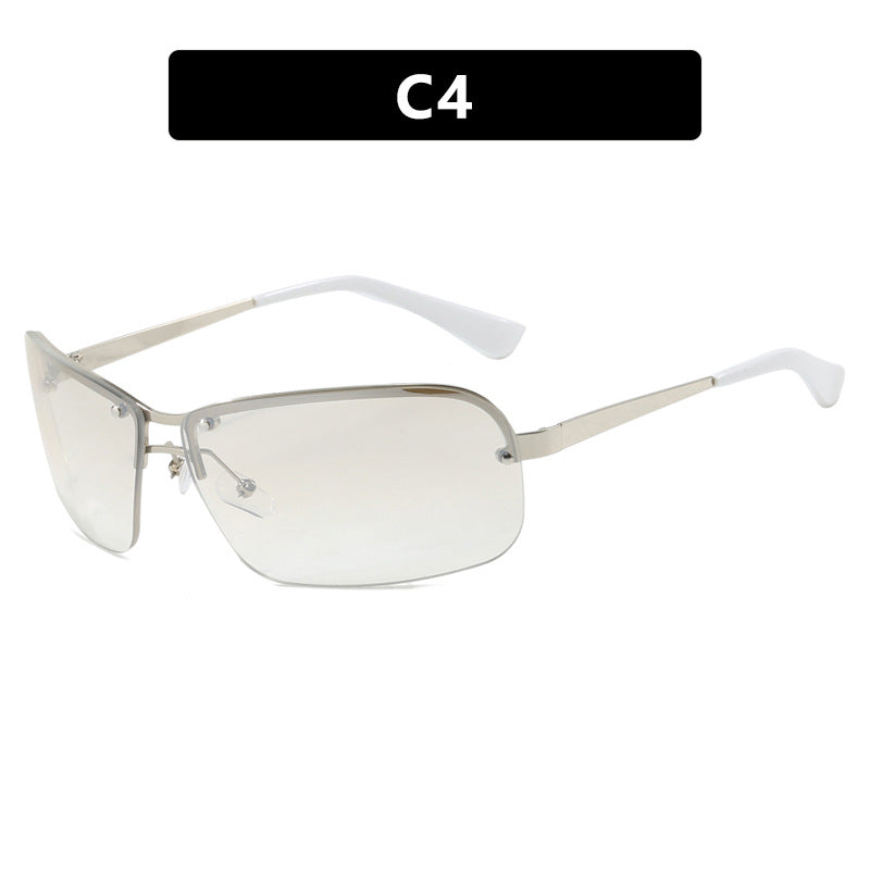 Women's sunglasses with large, elegant lenses and a modern metal frame Brehn