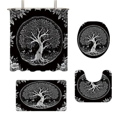 Artistic Tree Design Bathroom Set