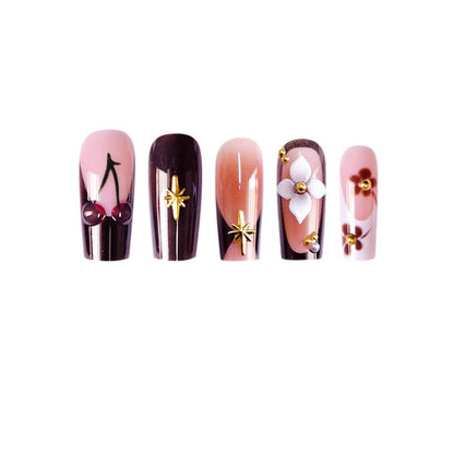 Decorative Long Acrylic Nail Art Acalora