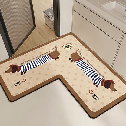 Cute Rabbit Print Bath Mat