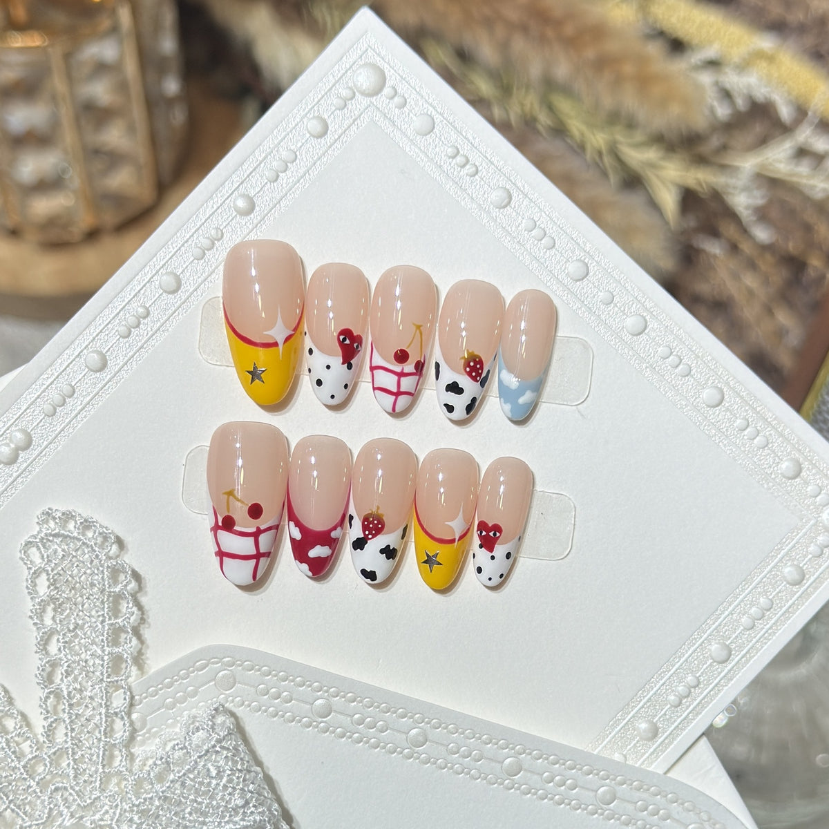Creative Fruit-Themed Press-On Nail Set Acalora